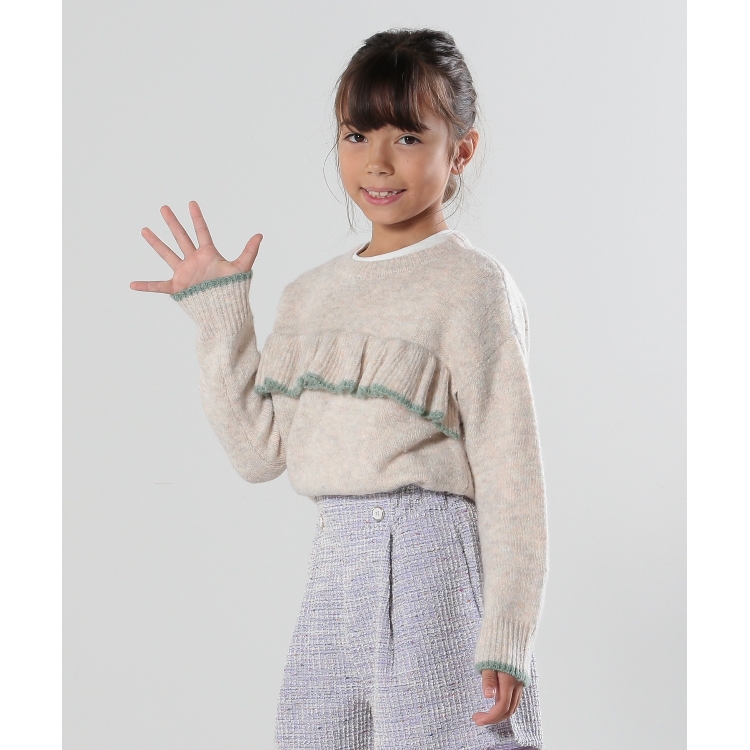 シューラルー /キッズ(SHOO・LA・RUE/Kids)の【110-140cm】胸元フリルふわふわニット ニット/セーター