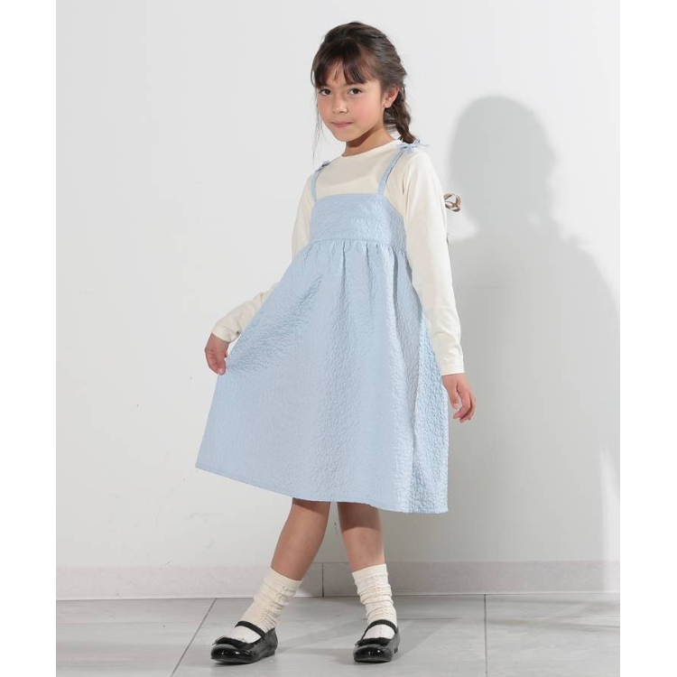 シューラルー /キッズ(SHOO・LA・RUE/Kids)の【110-140cm】エンボス使いドッキングキャミワンピース ミドルワンピース