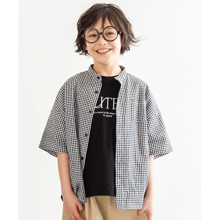 シューラルー /キッズ(SHOO・LA・RUE/Kids)の【110-140cm】フレンチリネンブレンド 半袖シャツ シャツ・ブラウス