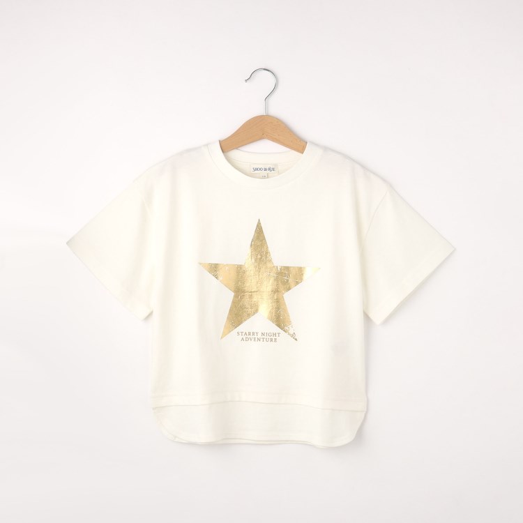 シューラルー /キッズ(SHOO・LA・RUE/Kids)の【110-140cm】裾レイヤード箔プリントTシャツ Ｔシャツ