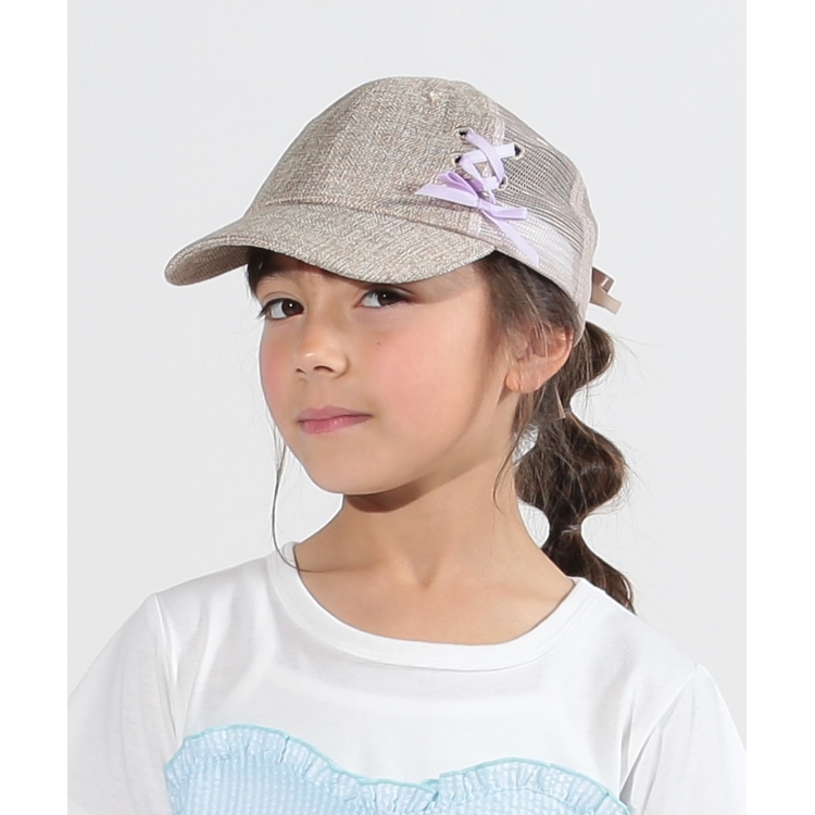 シューラルー /キッズ(SHOO・LA・RUE/Kids)のメッシュレースアップCAP キャップ