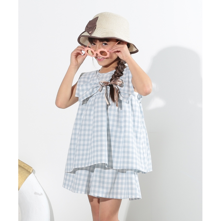 シューラルー /キッズ(SHOO・LA・RUE/Kids)の【110-140cm】ギンガムチェックセットアップ セットアップ