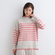 インディヴィ(INDIVI)の【カシミヤ混／バックスリット】ハイネックニット レッド(362)