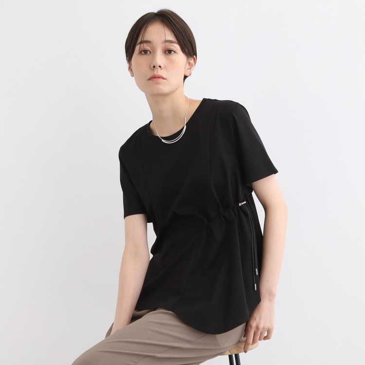 インディヴィ(INDIVI)の【洗える／トレンド】ドロストデザインTシャツ カットソー