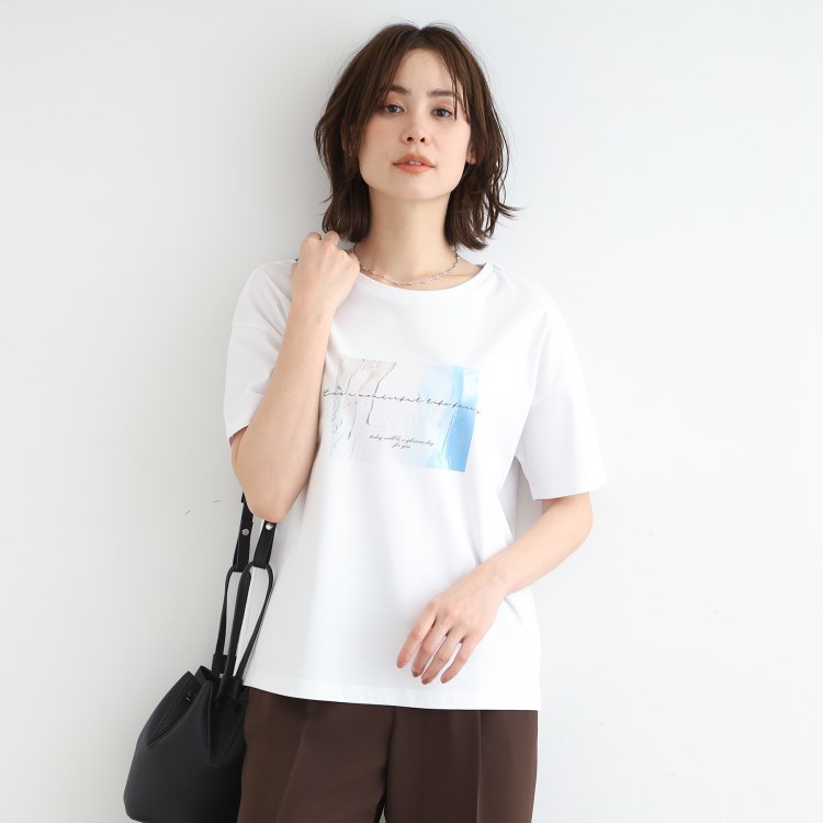 インディヴィ(INDIVI)の【洗える／コットン100％】フォトTシャツ Ｔシャツ