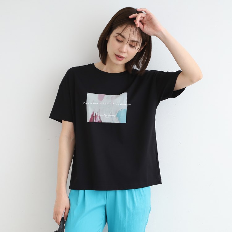 インディヴィ(INDIVI)の【洗える／コットン100％】フォトTシャツ Ｔシャツ