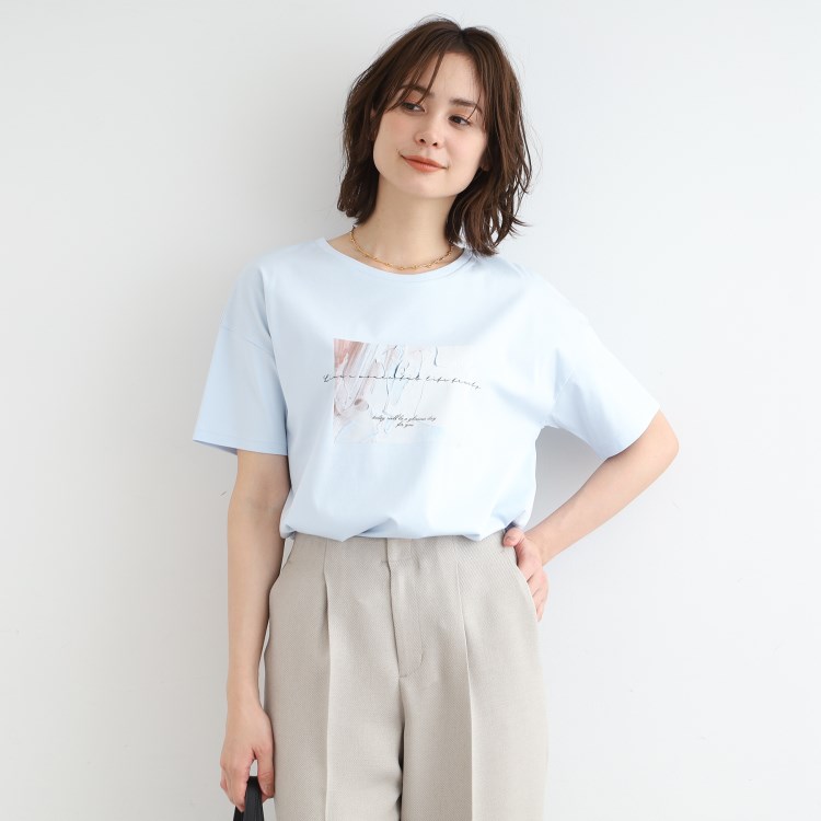 インディヴィ(INDIVI)の【洗える／コットン100％】フォトTシャツ Ｔシャツ