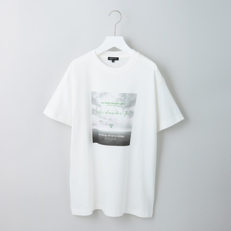 インディヴィ(INDIVI)の【WORLD for the World】フォトプリントTシャツ Ｔシャツ