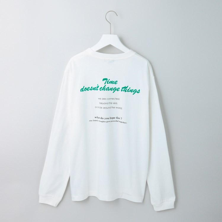 インディヴィ(INDIVI)の【WORLD for the World】バックロゴ ロングTシャツ カットソー