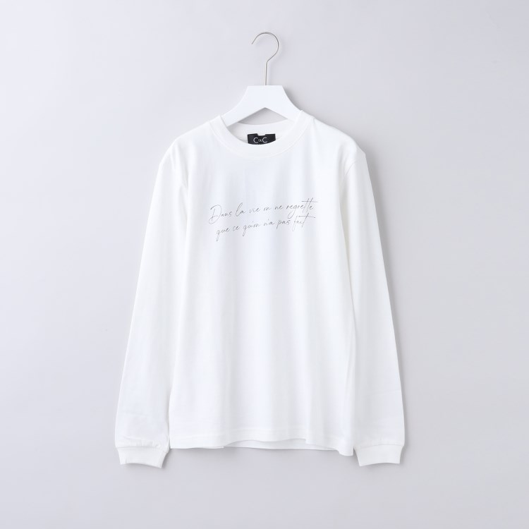 クードシャンス(COUP DE CHANCE)の【WORLD for the World】メッセージプリント長袖Tシャツ カットソー