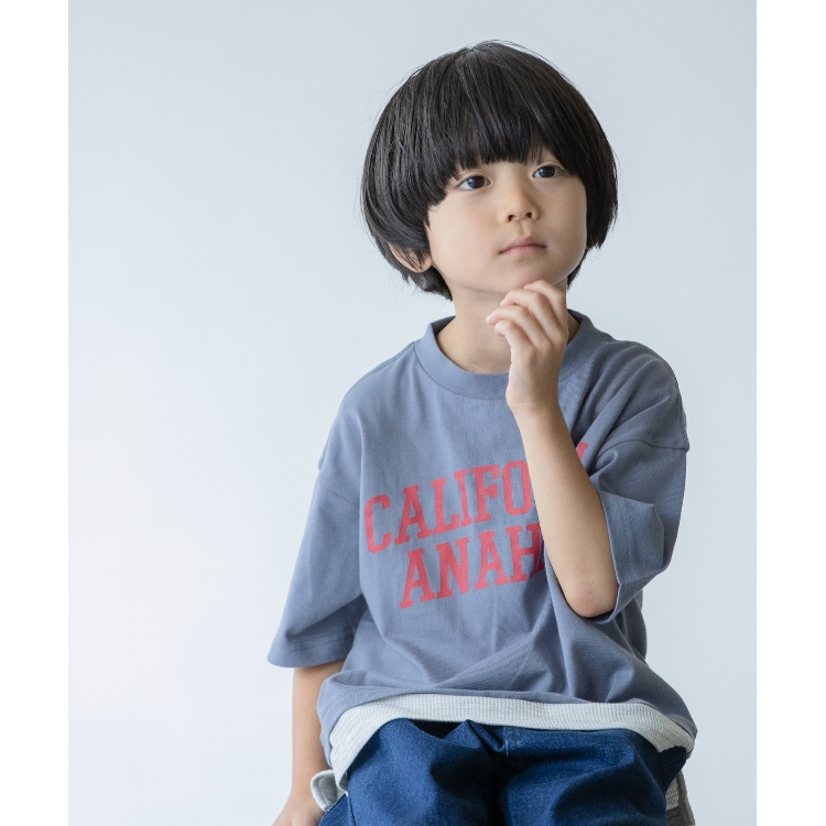 ザ ショップ ティーケー（キッズ）(THE SHOP TK(Kids))の◆【100-140/USAコットン】レイヤード風Tシャツ Ｔシャツ