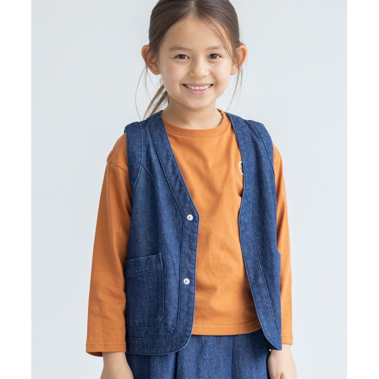 ザ ショップ ティーケー（キッズ）(THE SHOP TK(Kids))の◆【110‐150/洗濯機で洗える！】ポケット付きデニムベスト ベスト