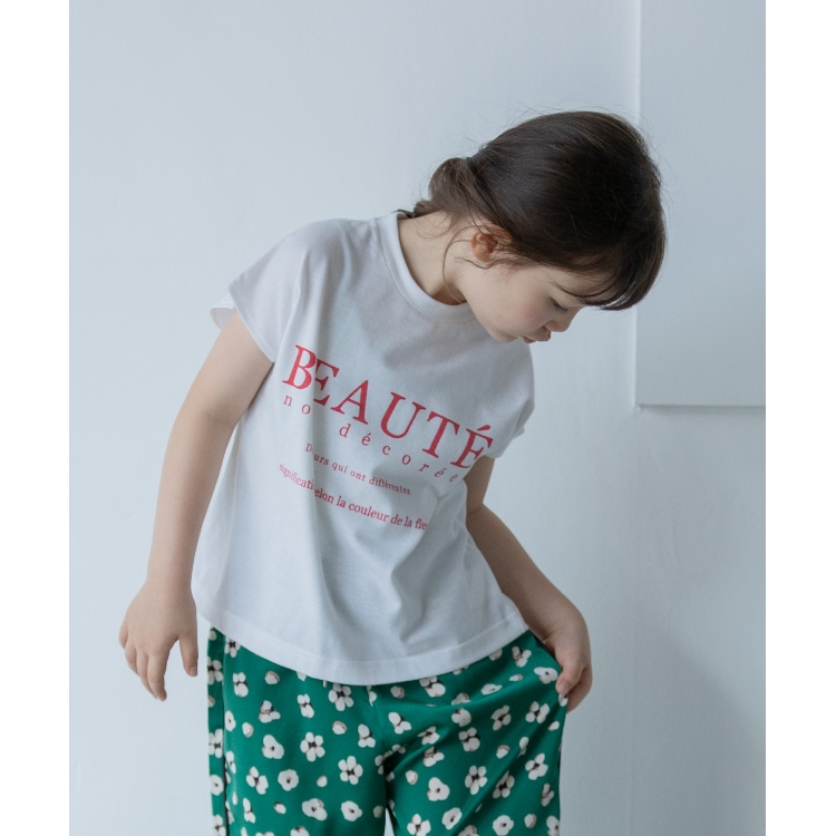 ザ ショップ ティーケー（キッズ）(THE SHOP TK(Kids))の◆【110-150/さらっとした肌触り】フレンチロゴプリントTシャツ Ｔシャツ