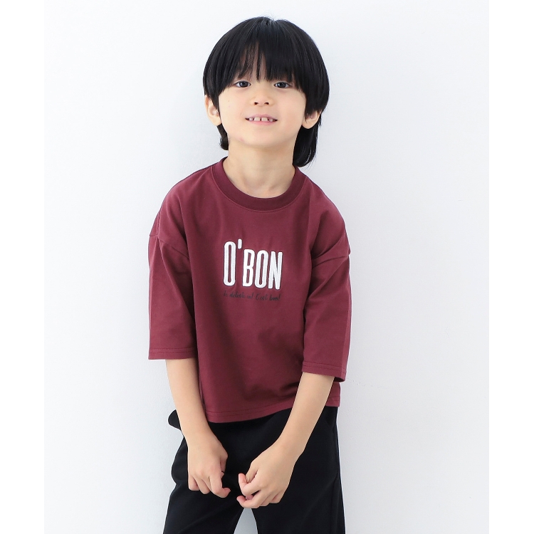 ザ ショップ ティーケー（キッズ）(THE SHOP TK(Kids))の【100-140】刺繍ロゴ七分Tシャツ Ｔシャツ