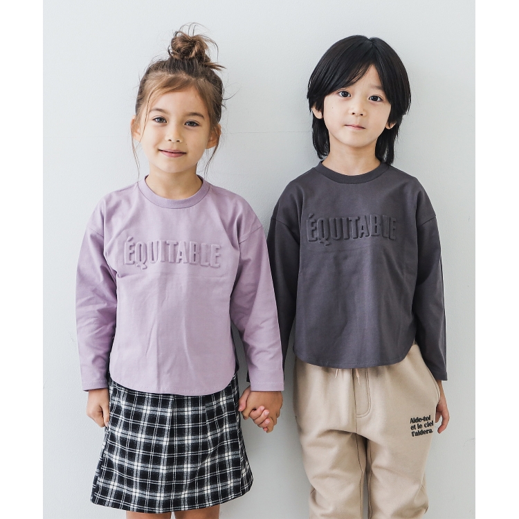 ザ ショップ ティーケー（キッズ）(THE SHOP TK(Kids))の【100-140】ぷっくりロゴラウンドTシャツ カットソー