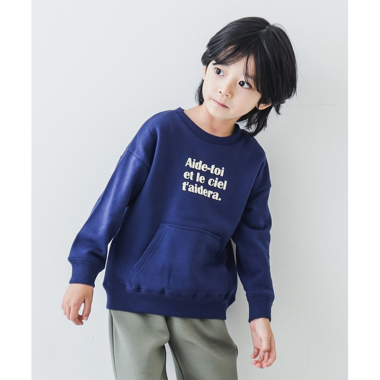 ザ ショップ ティーケー（キッズ）(THE SHOP TK(Kids))の【110-150】ロゴプリントプルオーバー スウェット・トレーナー