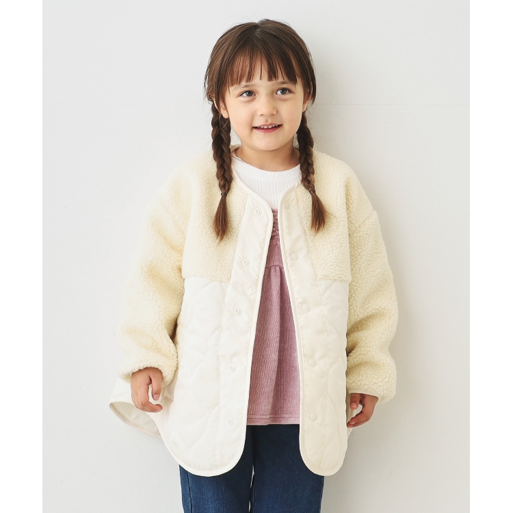 ザ ショップ ティーケー（キッズ）(THE SHOP TK(Kids))の【110-140】ボア×キルトドッキングブルゾン ブルゾン/ジャンバー