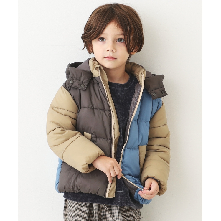 ザ ショップ ティーケー（キッズ）(THE SHOP TK(Kids))の【100-150】配色中綿ブルゾン/フードが外せる ブルゾン/ジャンバー