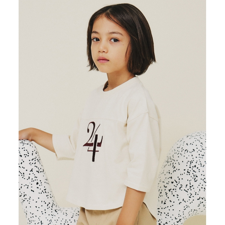 ザ ショップ ティーケー（キッズ）(THE SHOP TK(Kids))の【110-160】オーガビッツナンバー刺繍7分袖Tシャツ