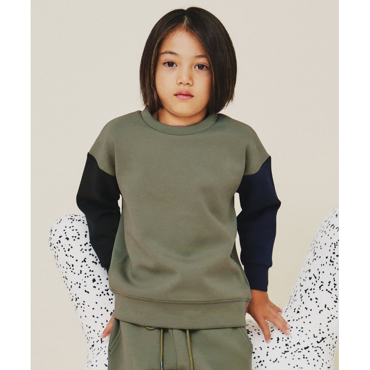 ザ ショップ ティーケー（キッズ）(THE SHOP TK(Kids))の【110-160】配色ダンボールプルオーバー/洗濯機OK