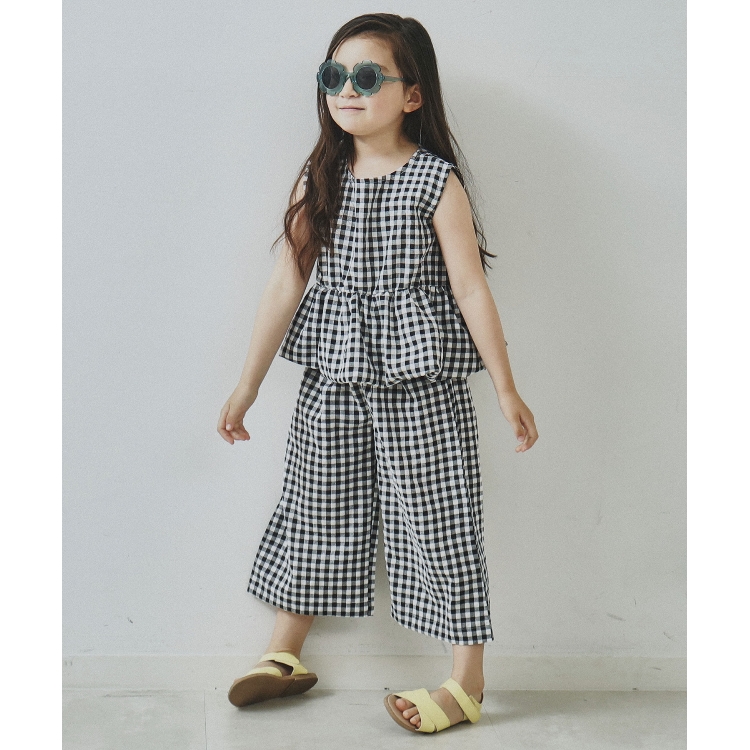 ザ ショップ ティーケー（キッズ）(THE SHOP TK(Kids))の【110－150/SETアイテム】ペプラムトップス＆ワイドパンツ セットアップ