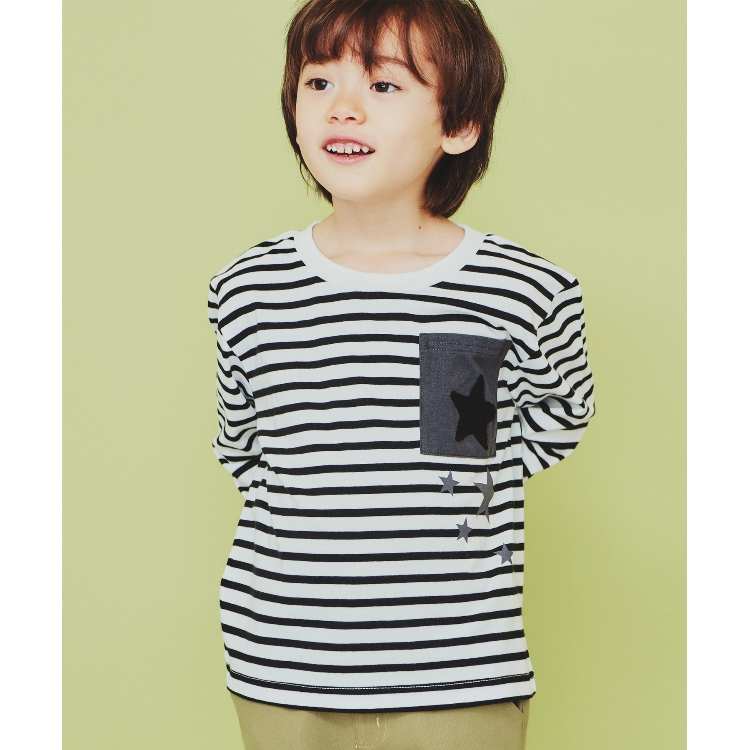 ザ ショップ ティーケー（キッズ）(THE SHOP TK(Kids))の【110-150】星サガラポケット長袖Tシャツ/洗濯機OK Ｔシャツ