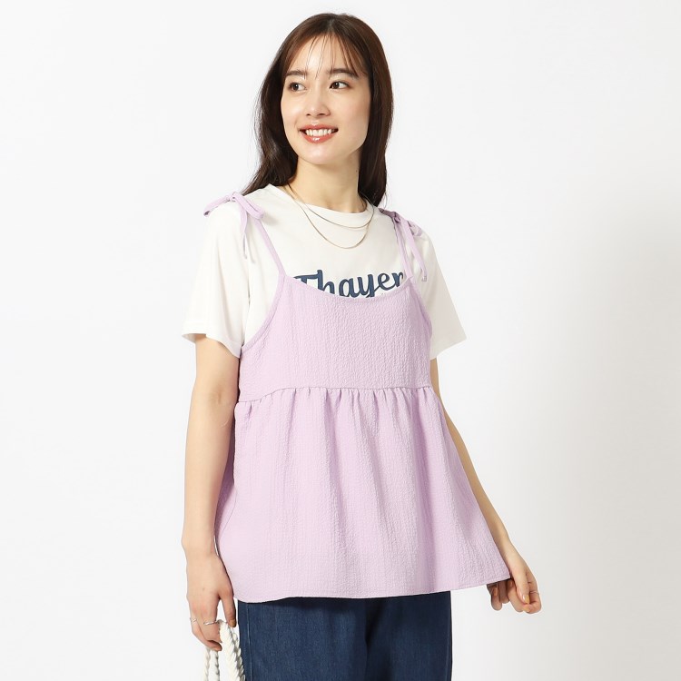 シューラルー(SHOO・LA・RUE/Cutie Blonde)の【2点セット】キャミソール＋Tシャツ トップス＋インナーセット