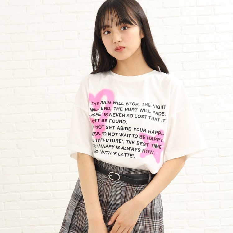 ピンク ラテ(PINK-latte)のスプレープリントTシャツ Ｔシャツ