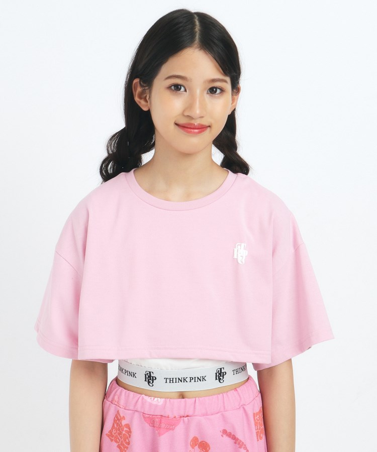 ピンク ラテ(PINK-latte)の【るーつくコラボ】フェイクレイヤードTシャツ17