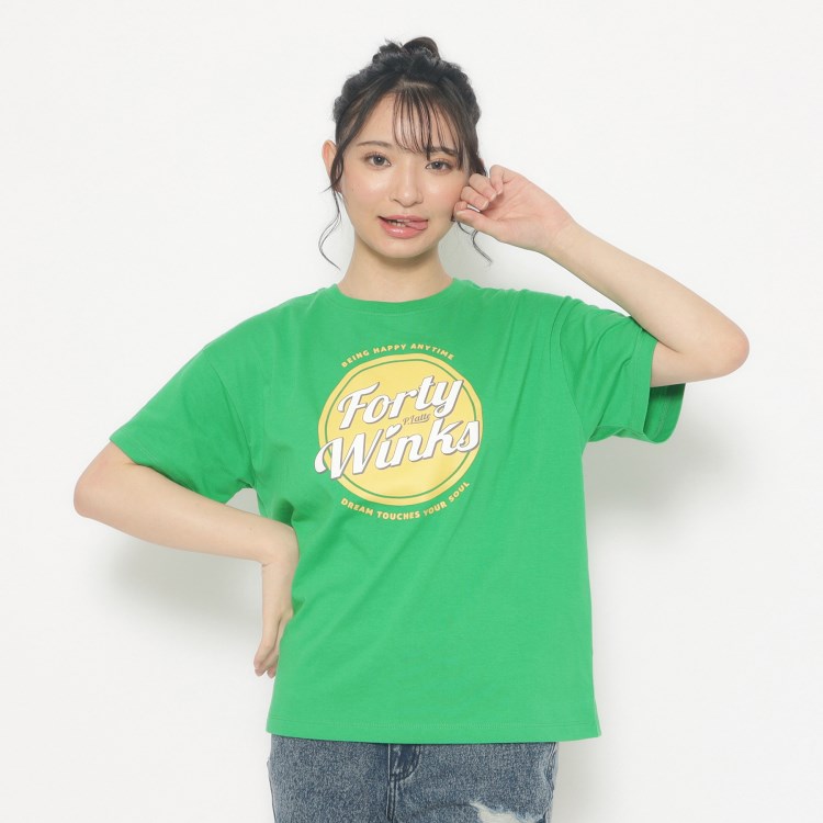 ピンク ラテ(PINK-latte)の【130cmあり】サークルロゴTシャツ Ｔシャツ