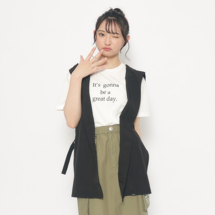 ピンク ラテ(PINK-latte)の【2点SET】フードジレ＋インナーTシャツSET トップス＋インナーセット