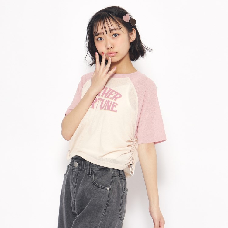 ピンク ラテ(PINK-latte)の【2点SET】シアーラグランTシャツ トップス＋インナーセット