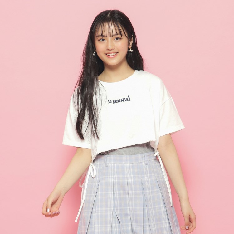 ピンク ラテ(PINK-latte)の【2点SET】裾リボンガーリーTシャツセット トップス＋インナーセット