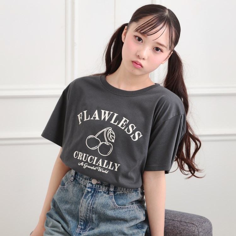 ピンク ラテ(PINK-latte)のチェリーモチーフTシャツ Ｔシャツ