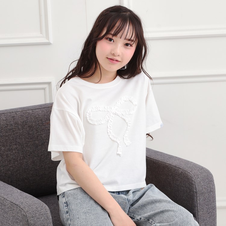 ピンク ラテ(PINK-latte)のフリルリボンTシャツ Ｔシャツ