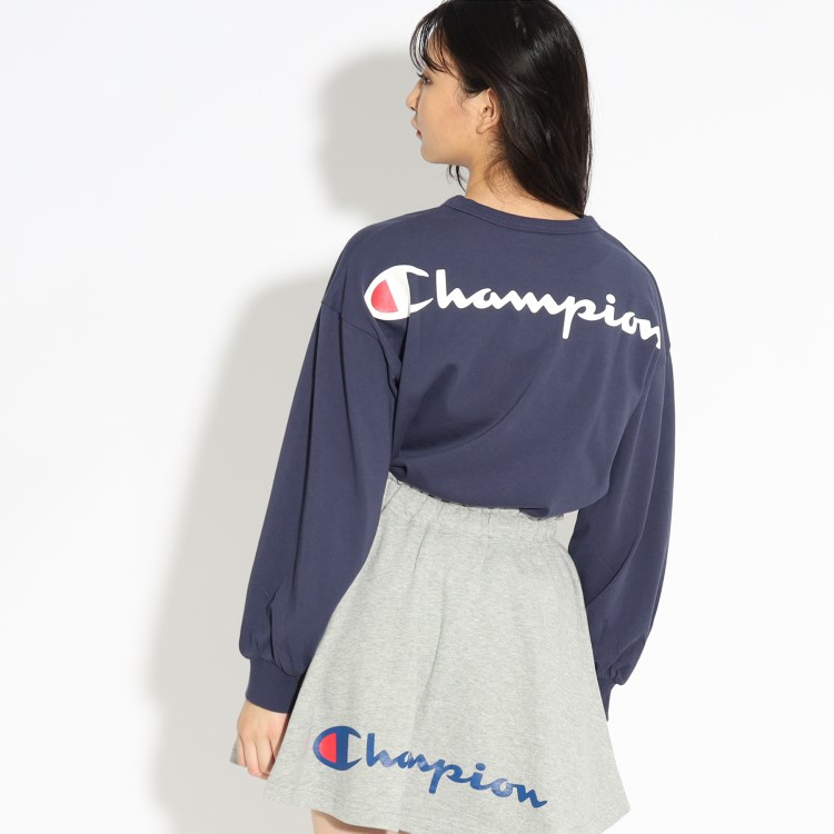 ピンク ラテ(PINK-latte)の【PINK－latte×champion／コラボ／綿100％】バックビッグロゴロンT Ｔシャツ