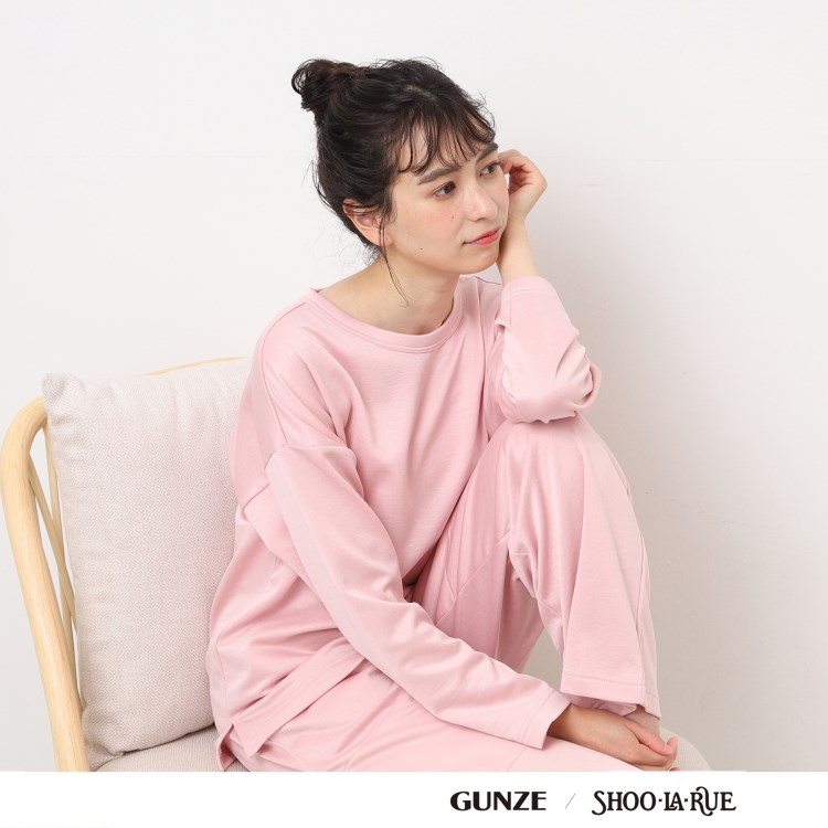 シューラルー/ライフグッズ(SHOO・LA・RUE /LIFE GOODS)の【GUNZE】寝るT sweet label 睡眠専用Tシャツ（長袖） トップス(単品)