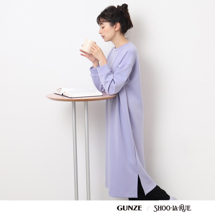 シューラルー/ライフグッズ(SHOO・LA・RUE /LIFE GOODS)の【GUNZE】いつでもらくちんリラックスワンピース（長袖） ワンピース