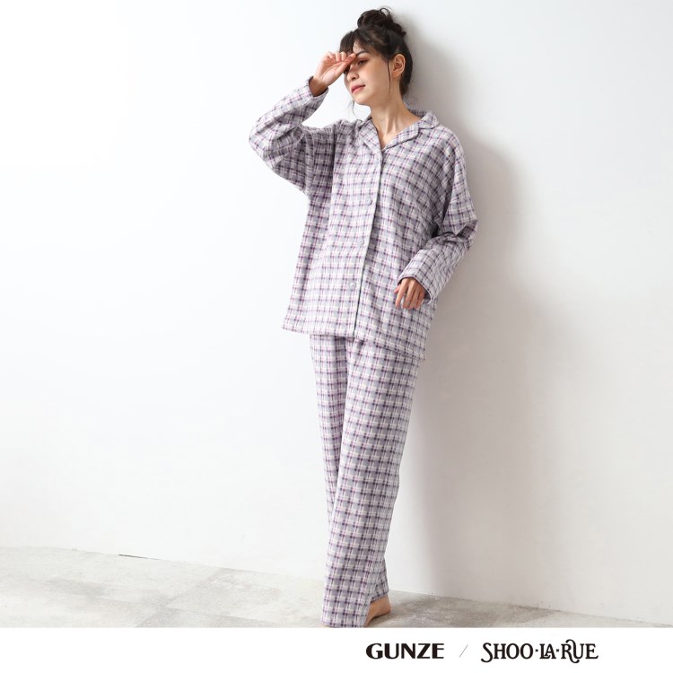 シューラルー/ライフグッズ(SHOO・LA・RUE /LIFE GOODS)の【GUNZE】寝返りのしやすさを考えたパジャマ（長袖長パンツ） パジャマ(セット)