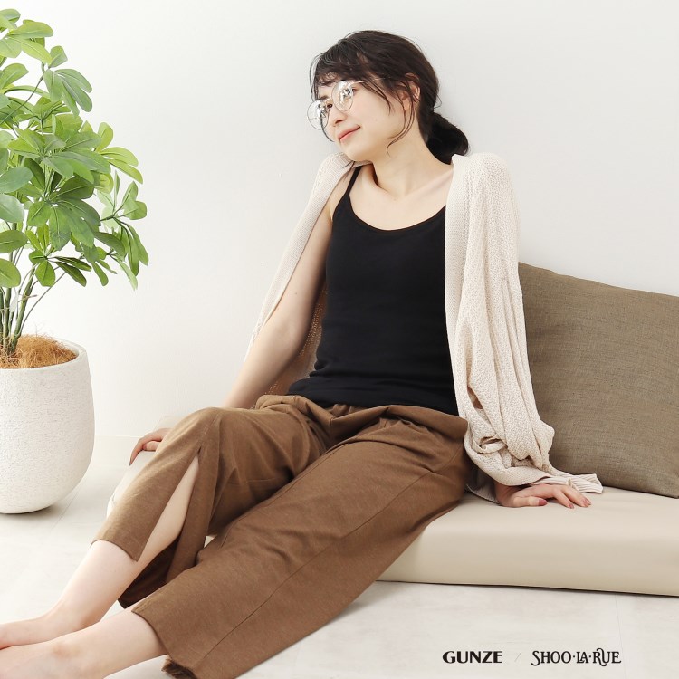 シューラルー/ライフグッズ(SHOO・LA・RUE /LIFE GOODS)の【GUNZE】カップ付きキャミソール(リブ) スリップ・キャミソール