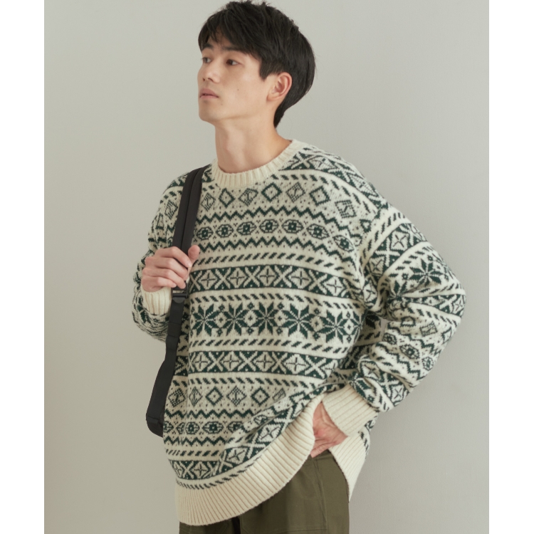 ザ ショップ ティーケー（メンズ）(THE SHOP TK(Men))の◆【Coleman/コールマン別注】ウールジャカードニット ニット/セーター