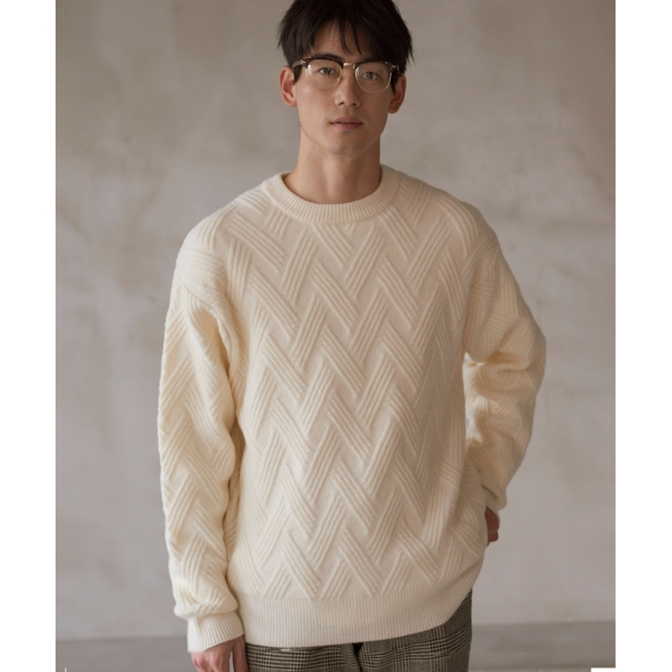 ザ ショップ ティーケー（メンズ）(THE SHOP TK(Men))の◆【ウォッシャブル/型崩れしにくい】キープシェイプジャカードニット ニット/セーター