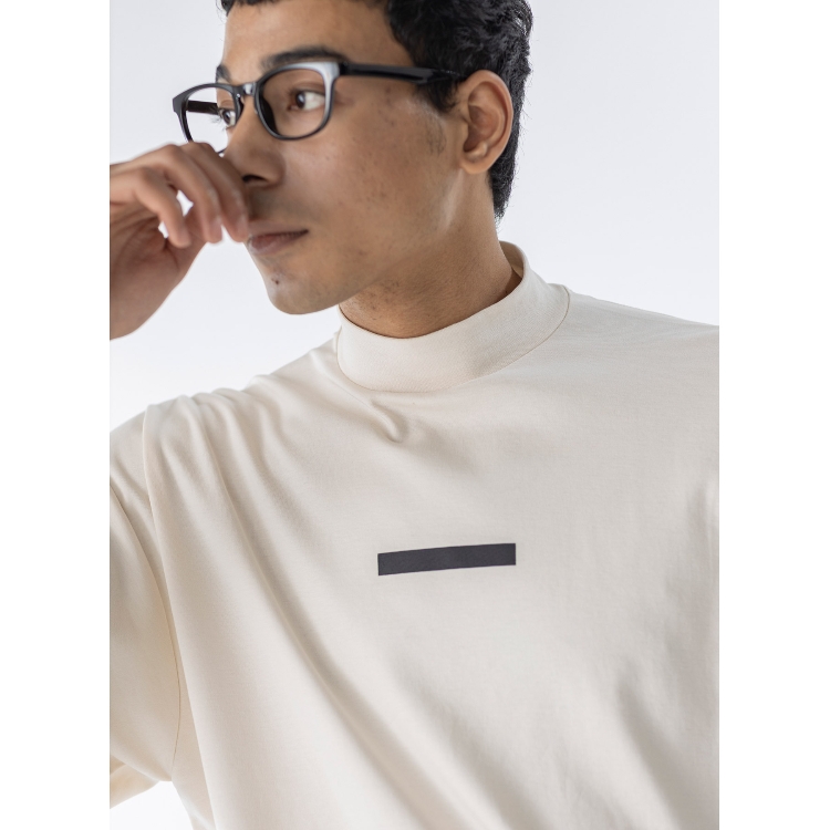 ザ ショップ ティーケー（メンズ）(THE SHOP TK(Men))の◆ラインプリントスムースモックTシャツ Ｔシャツ