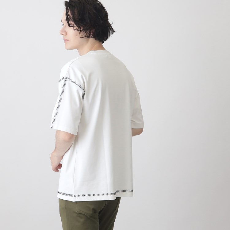 ザ ショップ ティーケー（メンズ）(THE SHOP TK(Men))の冷感ポンチステッチTシャツ 接触冷感／リラックスシルエット Ｔシャツ