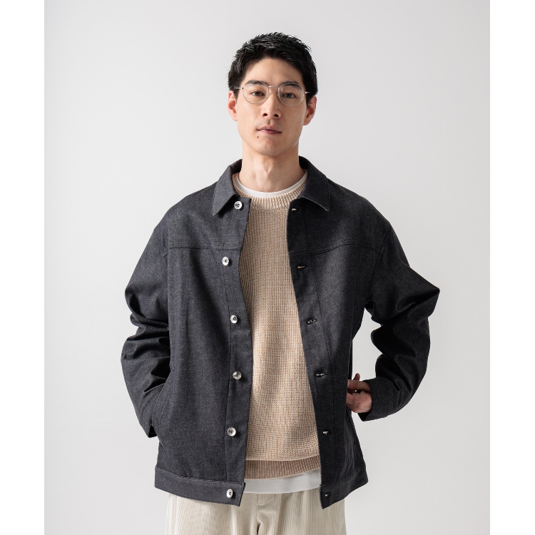 ザ ショップ ティーケー（メンズ）(THE SHOP TK(Men))のエバーデニムブルゾン セットアップ可／色落ちしにくい デニムジャケット