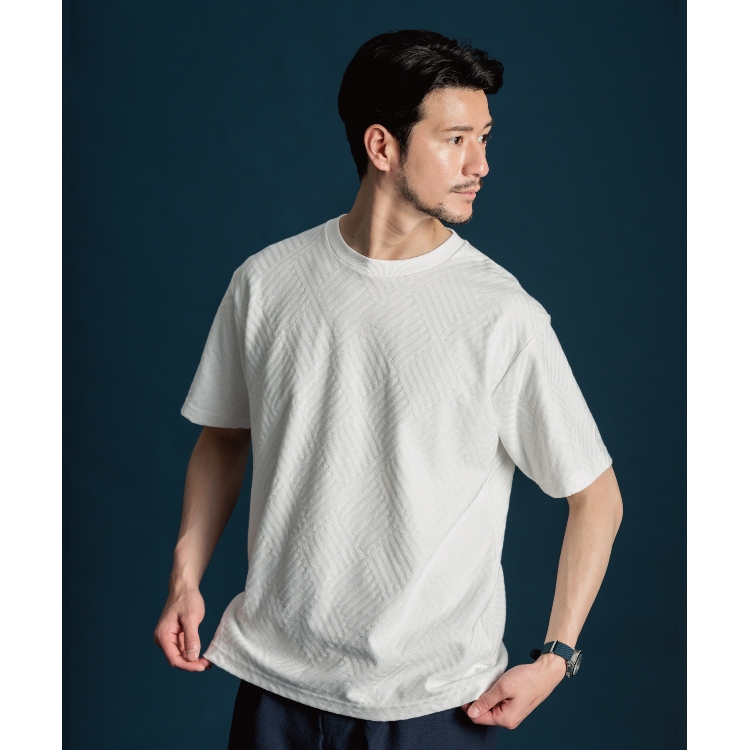 ザ ショップ ティーケー（メンズ）(THE SHOP TK(Men))の【ご好評につき再入荷！】リンクスジャカード半袖Tシャツ