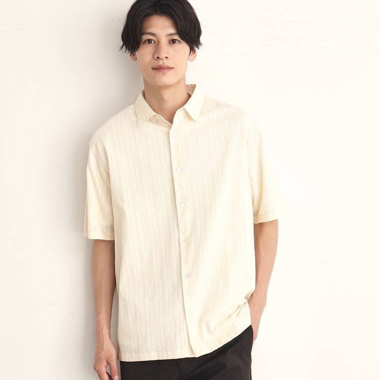 ザ ショップ ティーケー（メンズ）(THE SHOP TK(Men))のコットンレース半袖シャツ カジュアルシャツ