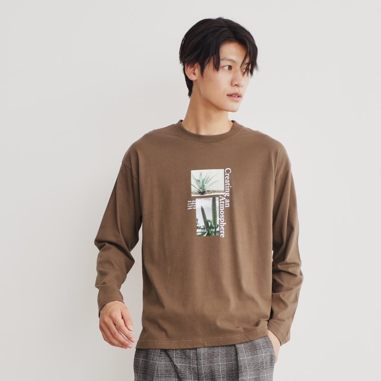 ザ ショップ ティーケー（メンズ）(THE SHOP TK(Men))のオーガビッツグラフィックプリントTシャツ 親子リンク/コットン100％/マシンウォッシャブル