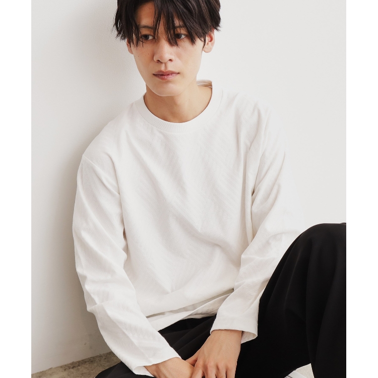 ザ ショップ ティーケー（メンズ）(THE SHOP TK(Men))のリンクスジャカード長袖Ｔシャツ Ｔシャツ