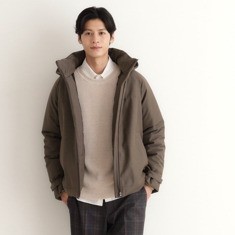 ザ ショップ ティーケー（メンズ）(THE SHOP TK(Men))のSORONA中綿フードブルゾン 蓄熱／保温／洗える／防風／撥水／ビジネス対応可 中綿コート